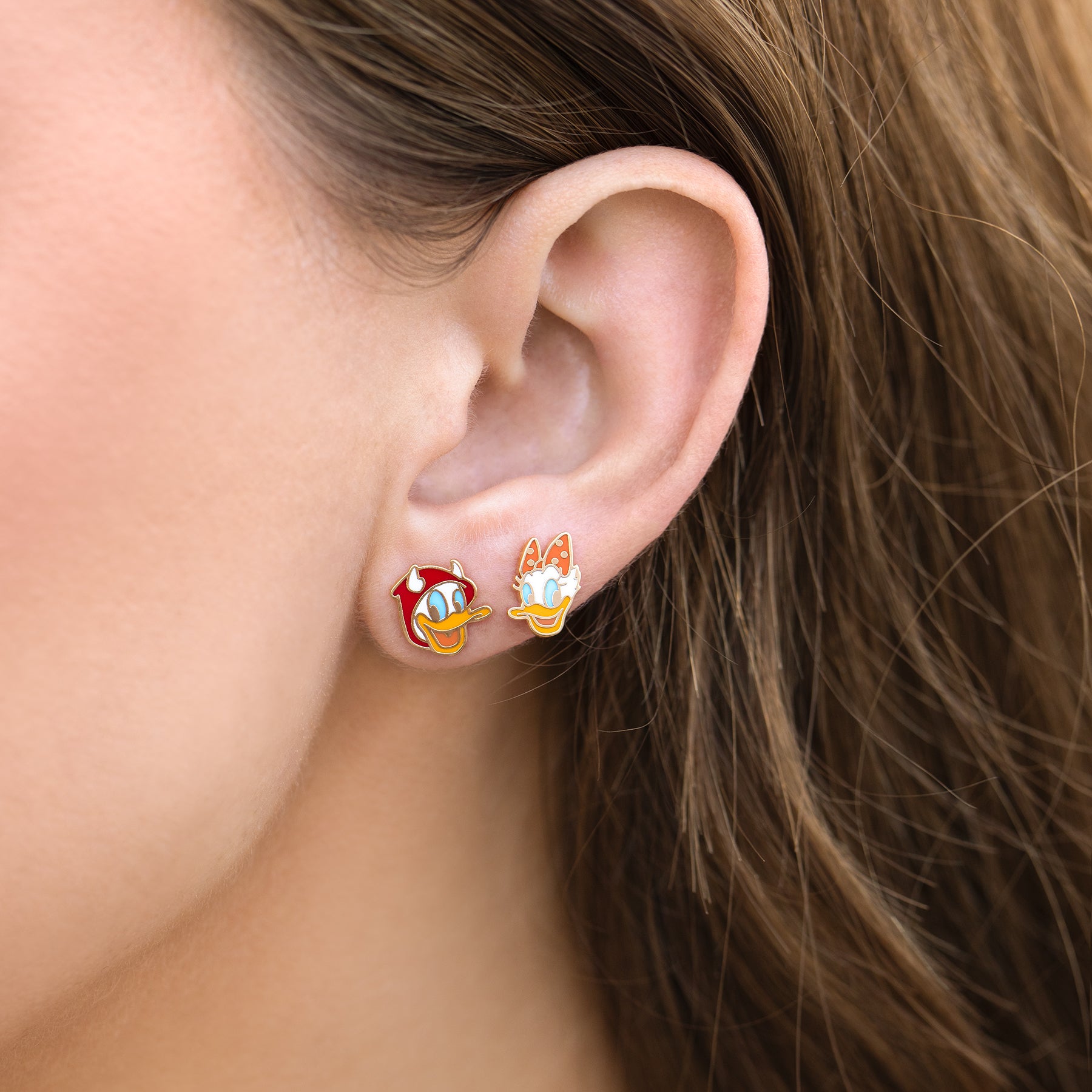 Disney Spooky Donald and Daisy Studs