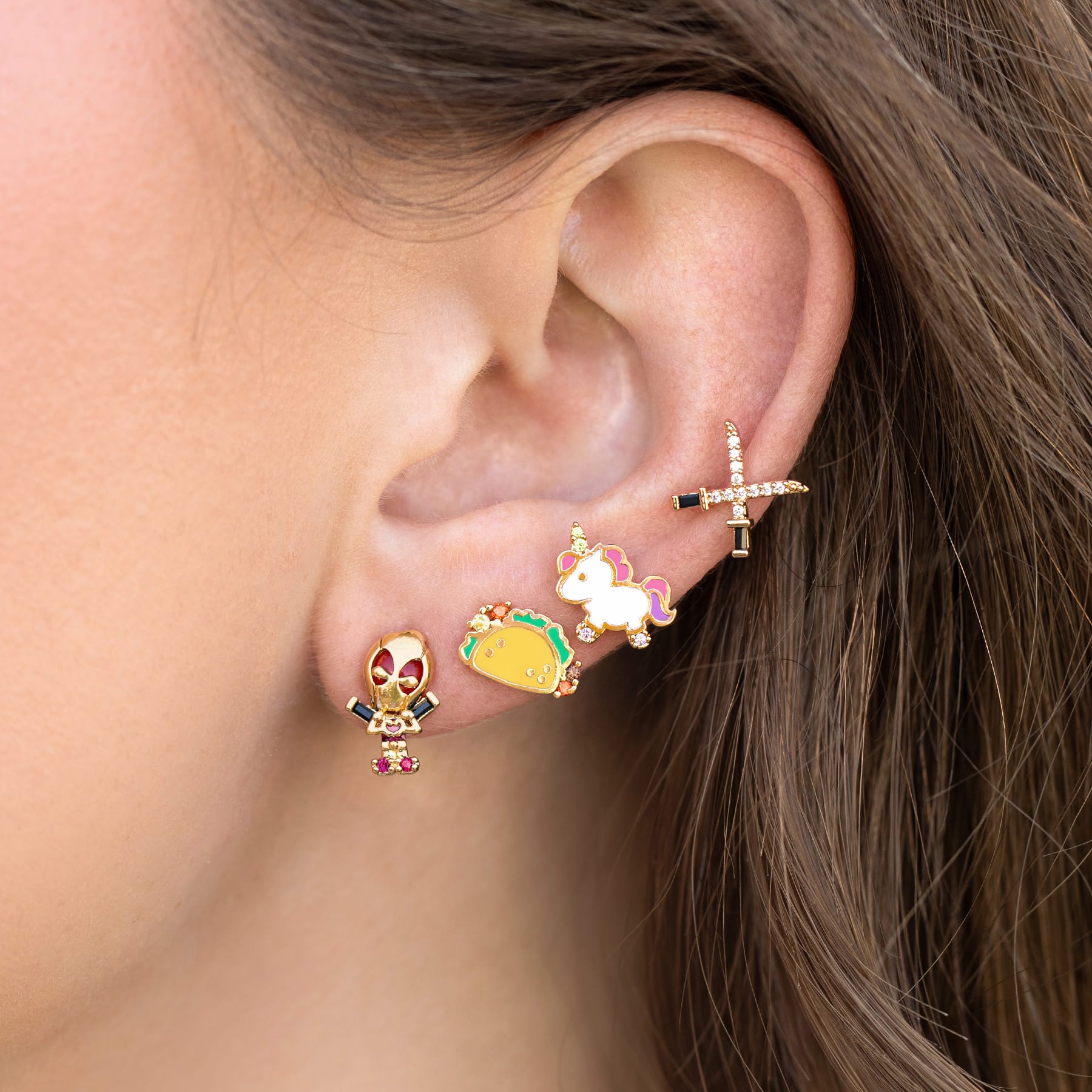 Marvel's Deadpool Earring Set