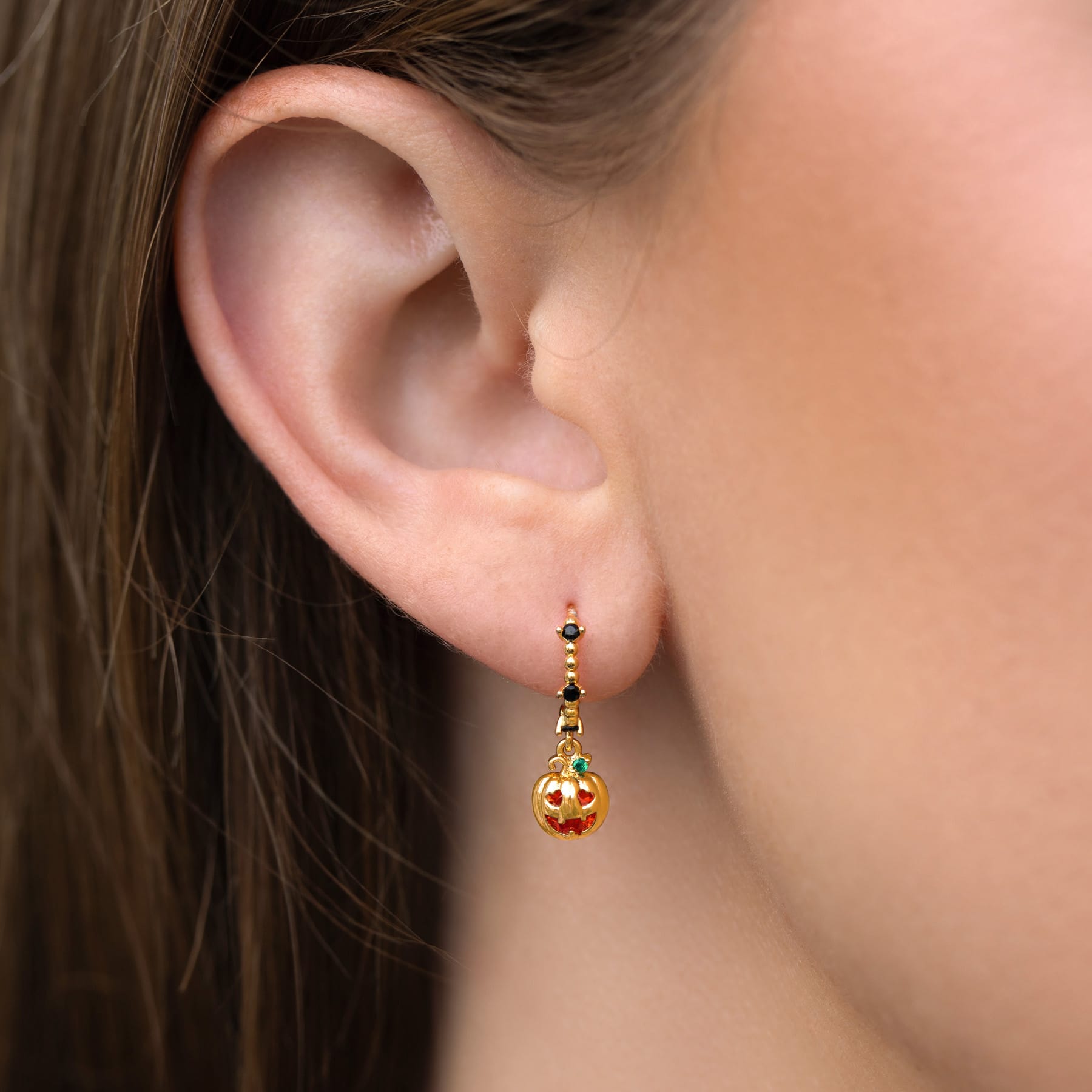 Pumpkin Spice Dangle Hoops