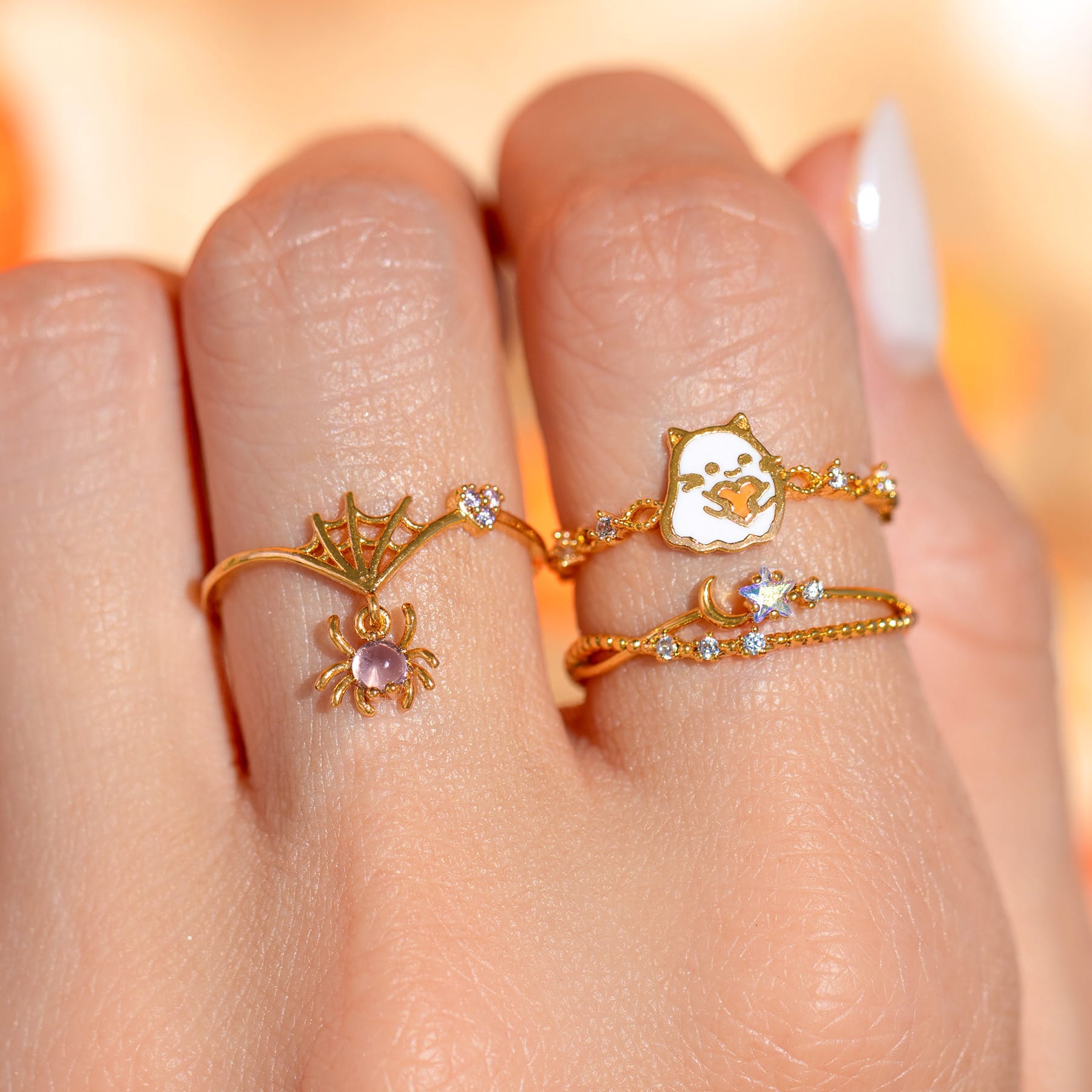 Web of Love Dangle Ring